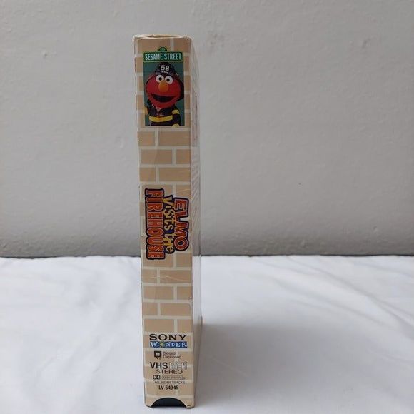Sesame Street Elmo Visits The Firehouse VHS Video VCR Tape Rare VTG Kids Tested! - Picture 2 of 5